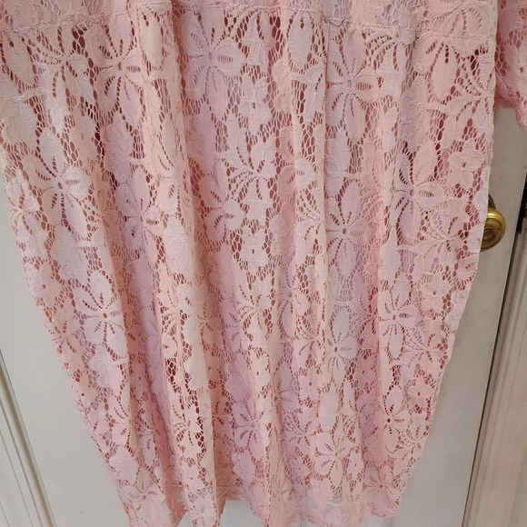 NWT Beautifcurve X Lane Bryant Pink Lace Sheath Dress in Size 24 - Picture 9 of 13